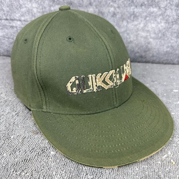 Quiksilver Olive Green Flexfit Hat Mens One Size Fits All Cotton/Spandex Blend - Picture 8 of 15